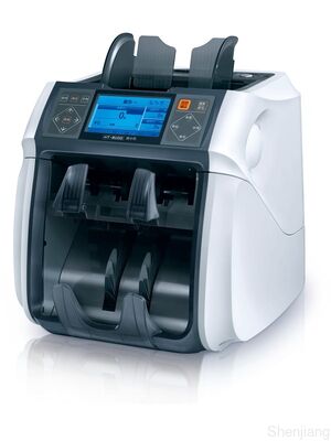 Vrij Onderhoud Slimme CIS Banknote Sorter Machine sj-9100 Dubbele Zak
